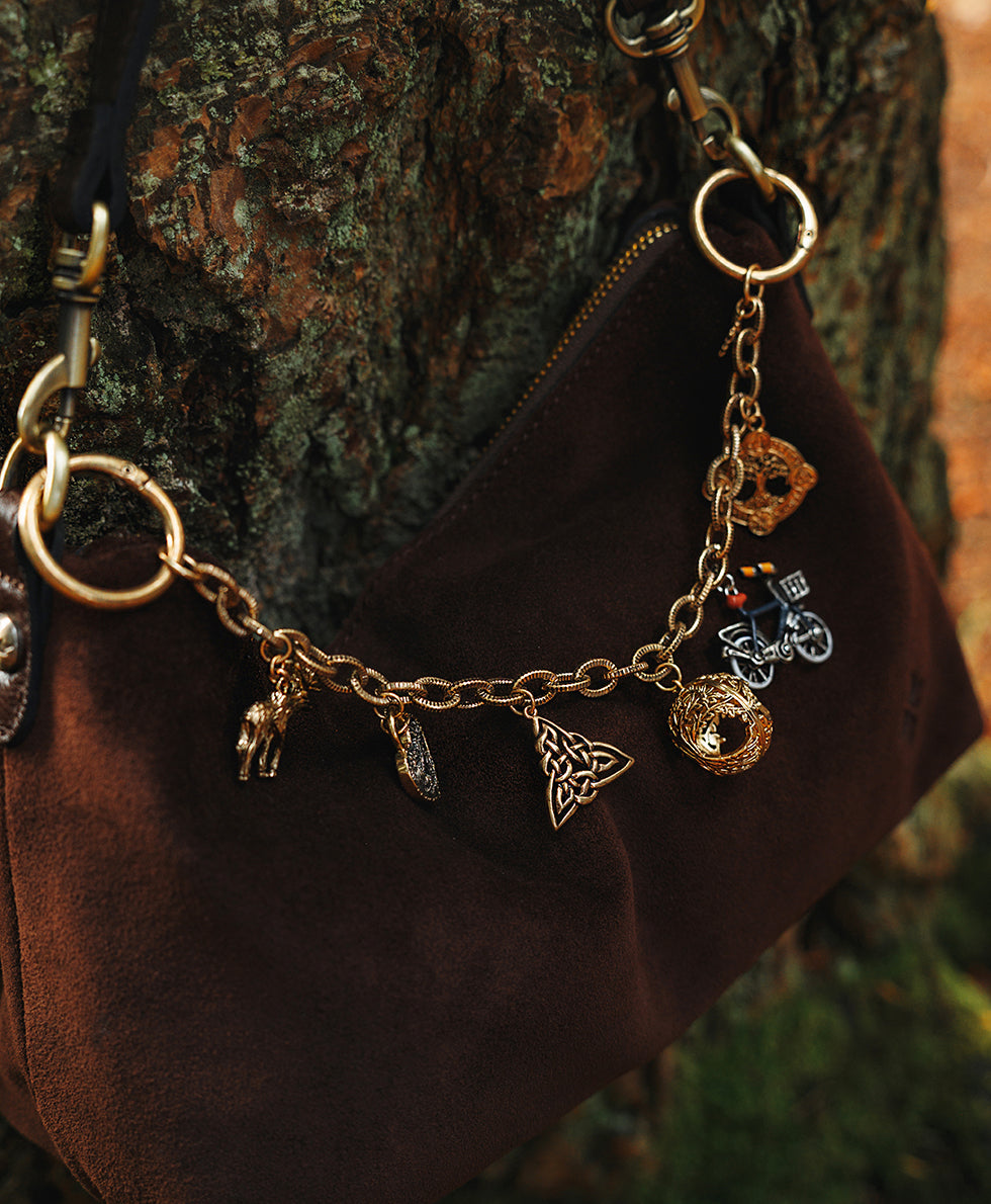 Female - Kolena Crossbody | Suede Leather | Chocolate - chocolate - by Patricia Nash - View 6 of 8