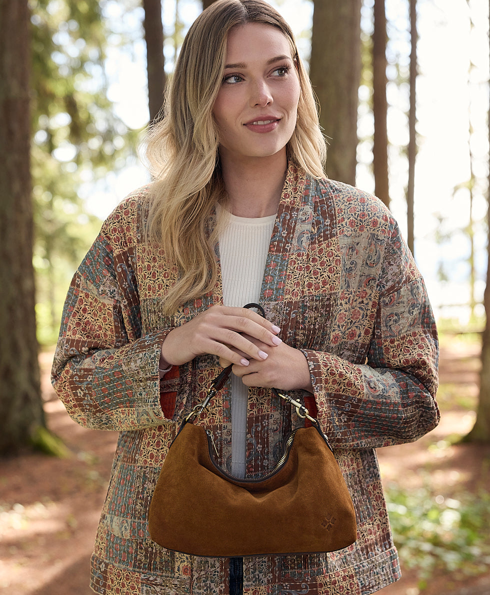 Female - Kolena Crossbody | Suede Leather | Cognac - cognac - by Patricia Nash - View 7 of 7