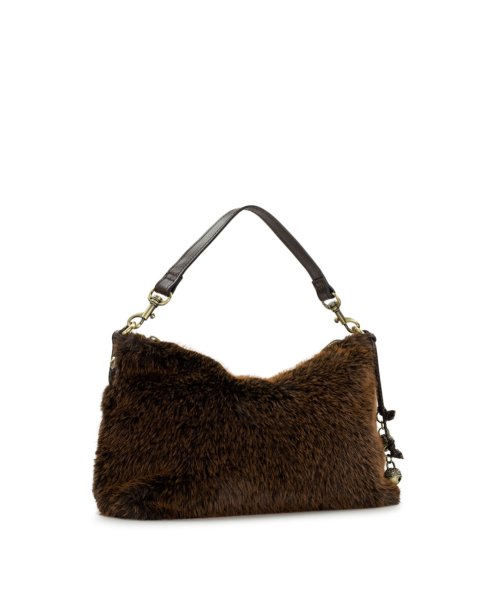 Female - Kolena Crossbody | Faux Fur  | Brown - zebra - by Patricia Nash - View 4 of 5
