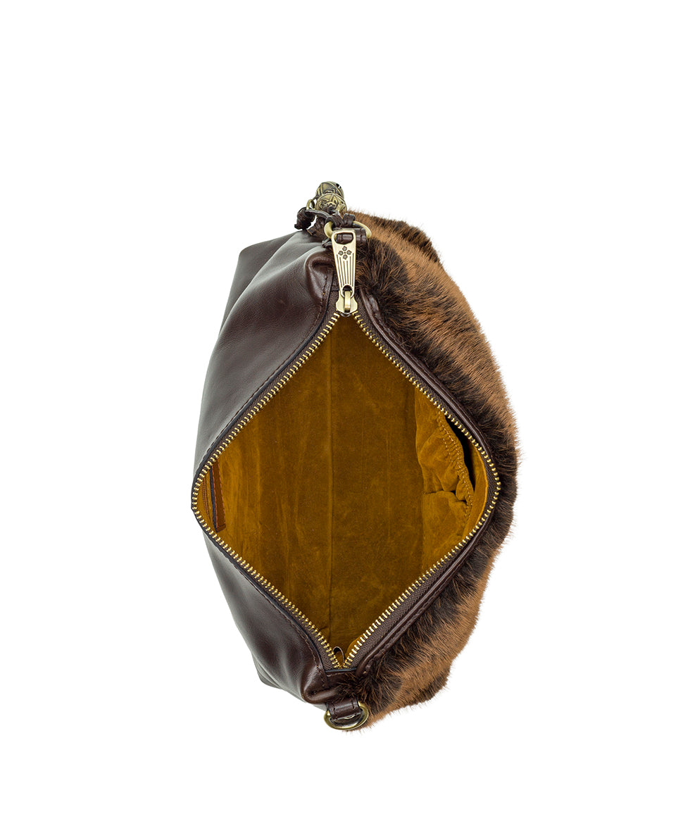 Female - Kolena Crossbody | Faux Fur  | Brown - zebra - by Patricia Nash - View 5 of 5