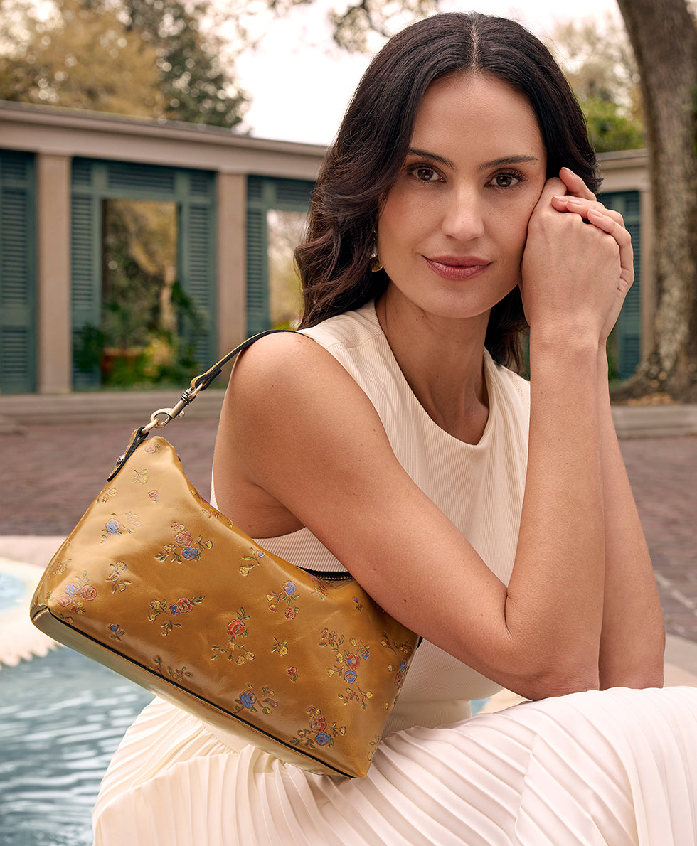 Kolena Crossbody - Fleur de Jardin Embossed – Patricia Nash