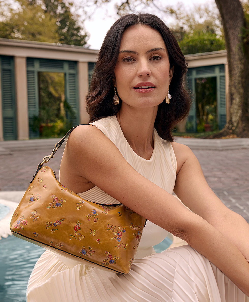 Kolena Crossbody - Fleur de Jardin Embossed – Patricia Nash