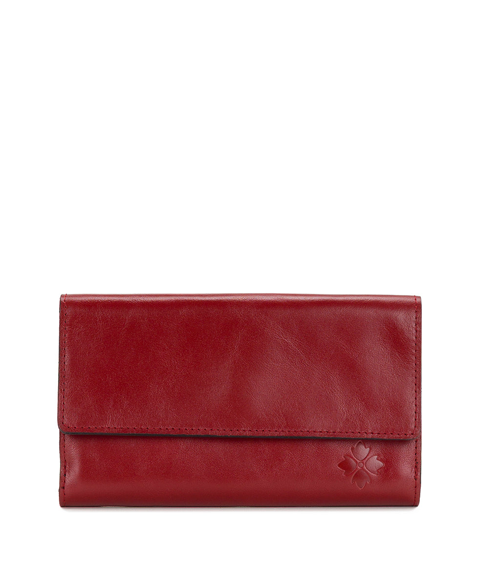 Female - Agira Wallet - Vintage Distressed Leather - berry red - by Patricia Nash - View 1 of 10