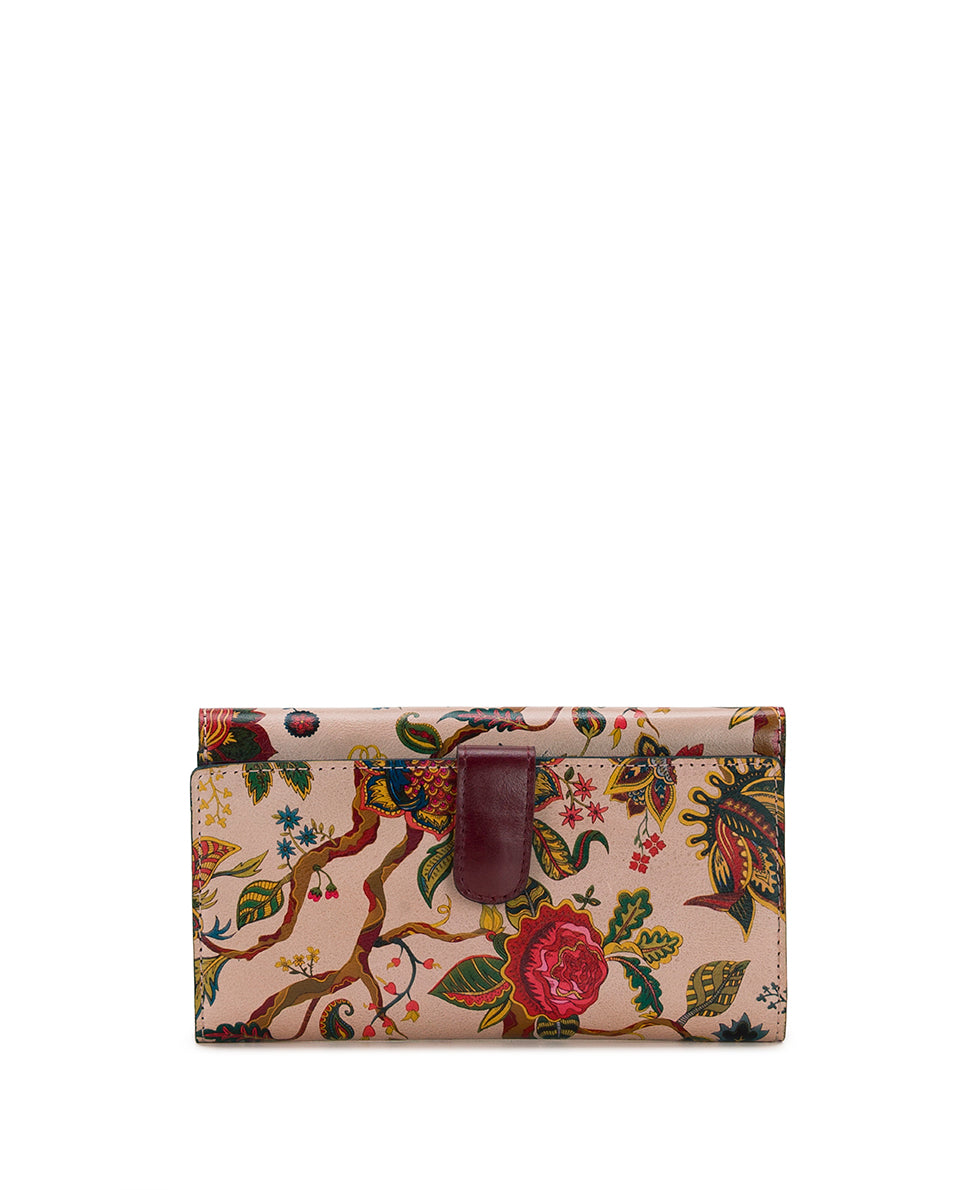 Female - Agira Wallet | Danish Floral Tapestry  | Danish Floral Tapestry - black - by Patricia Nash - View 2 of 4