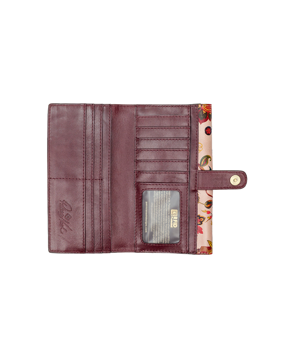Female - Agira Wallet | Danish Floral Tapestry  | Danish Floral Tapestry - black - by Patricia Nash - View 3 of 4