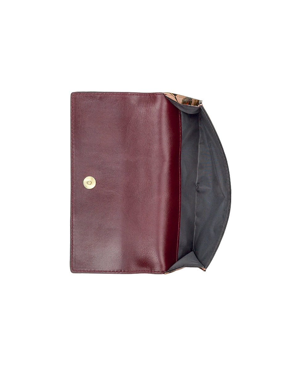 Female - Agira Wallet | Danish Floral Tapestry  | Danish Floral Tapestry - black - by Patricia Nash - View 4 of 4