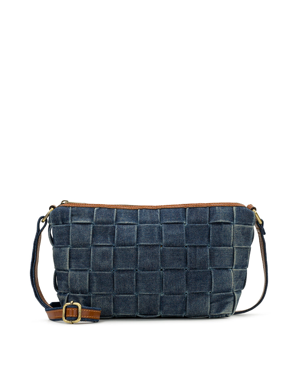 Female - Andali Woven Crossbody - Denim Stonewashed - dark denim - by Patricia Nash - View 1 of 5