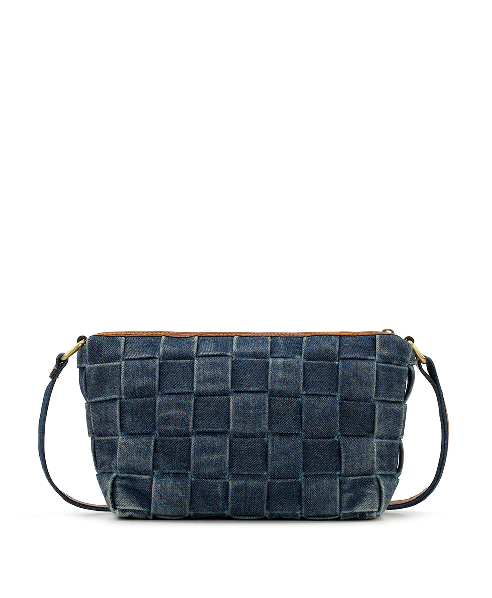 Female - Andali Woven Crossbody - Denim Stonewashed - dark denim - by Patricia Nash - View 2 of 5