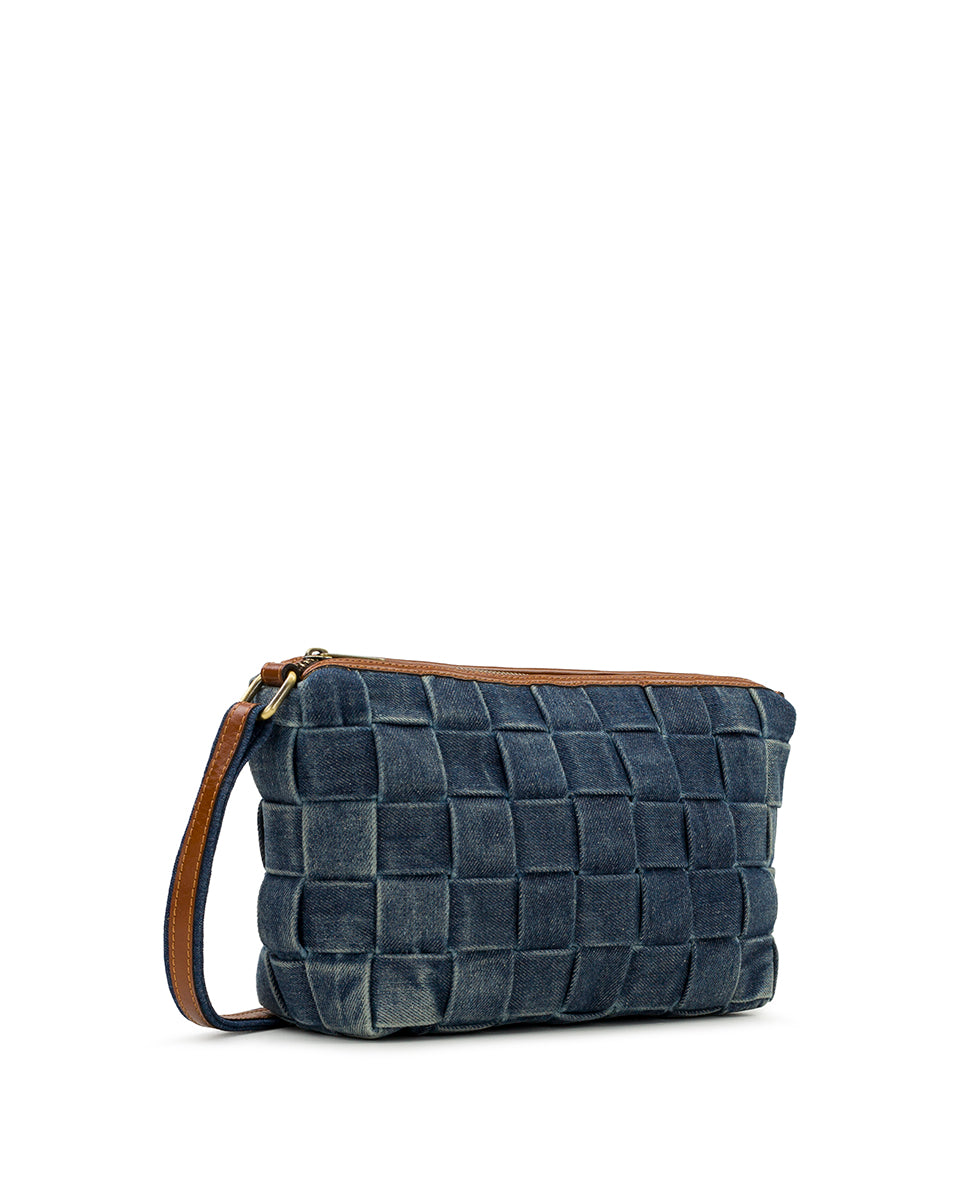 Female - Andali Woven Crossbody - Denim Stonewashed - dark denim - by Patricia Nash - View 3 of 5