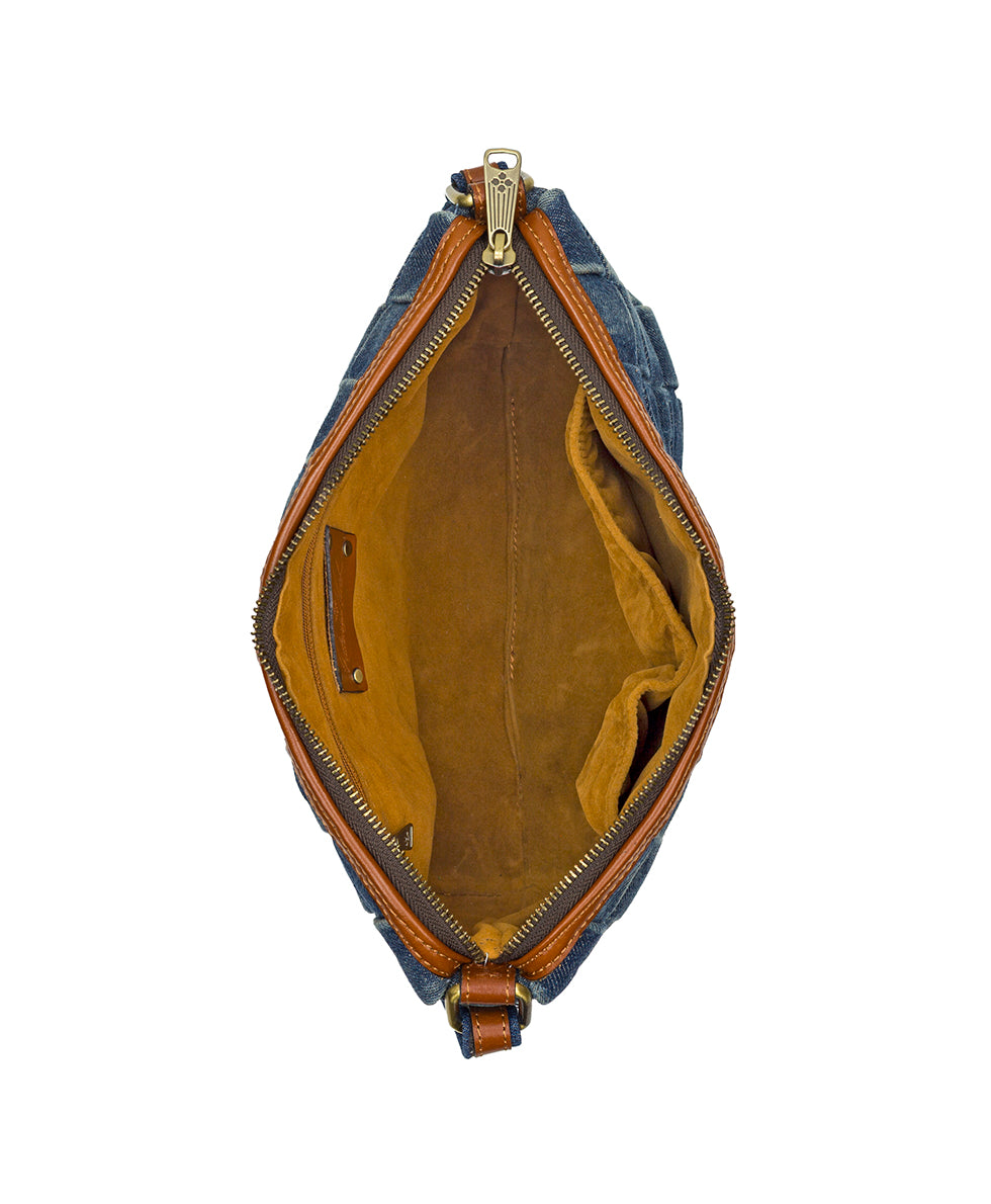 Female - Andali Woven Crossbody - Denim Stonewashed - dark denim - by Patricia Nash - View 5 of 5