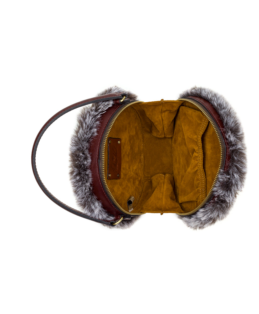 Female - Arzana Top Handle - Faux Fur - british tan - by Patricia Nash - View 4 of 4
