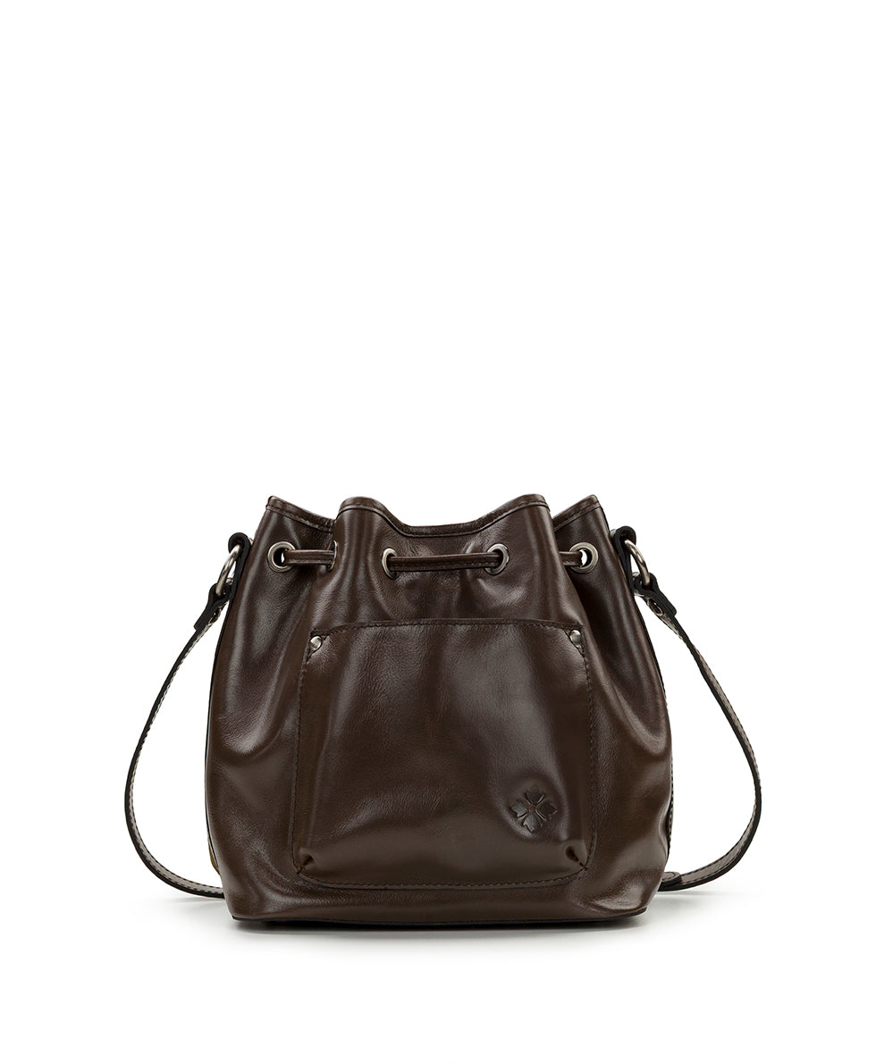 Female - Bellona Drawstring - Suede Leather Weave - mushroom - by Patricia Nash - View 2 of 4