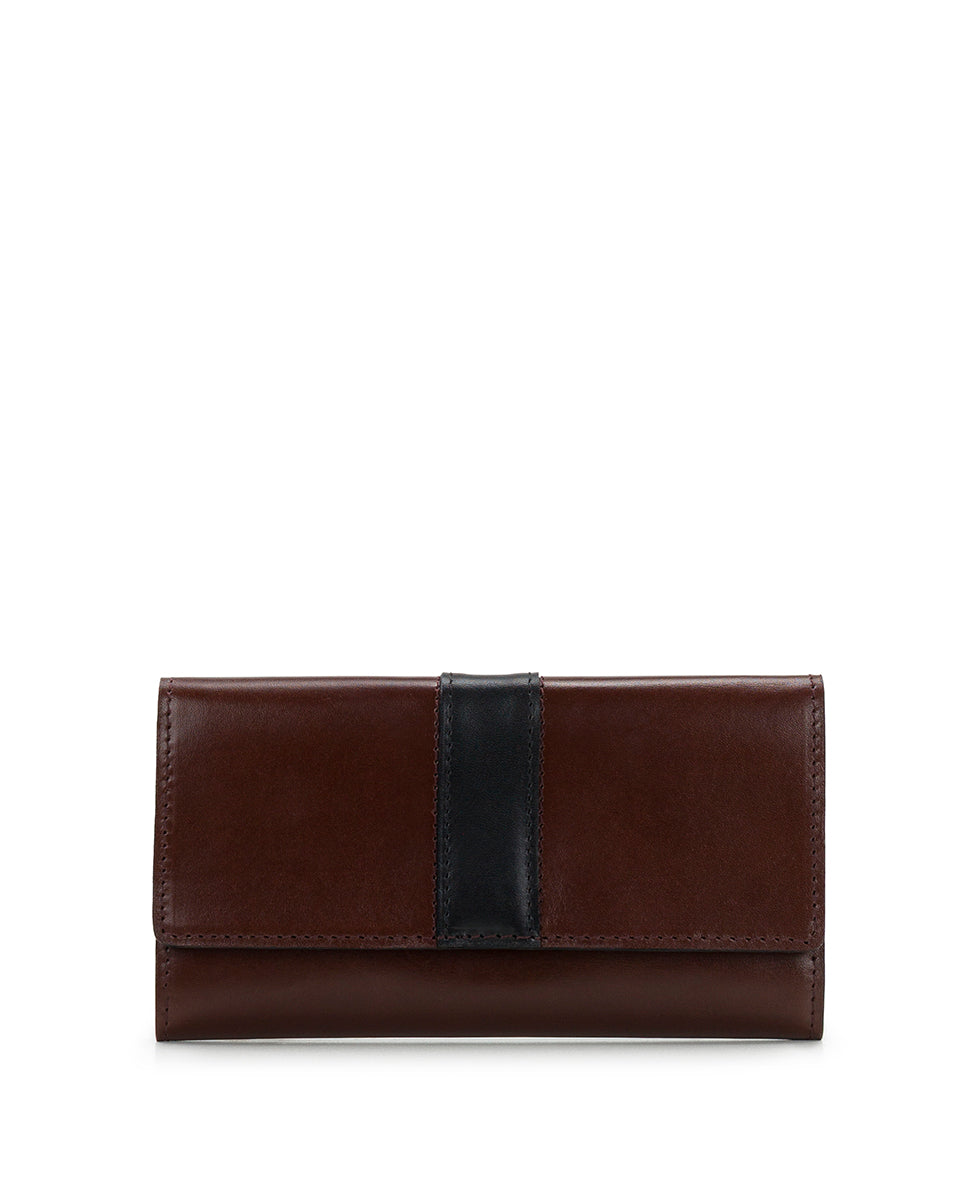 Female - Bosa Wallet - Colorblock - black/british tan/tan - by Patricia Nash - View 1 of 4