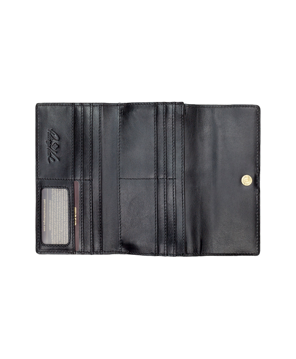 Female - Bosa Wallet - Colorblock - black/british tan/tan - by Patricia Nash - View 3 of 4