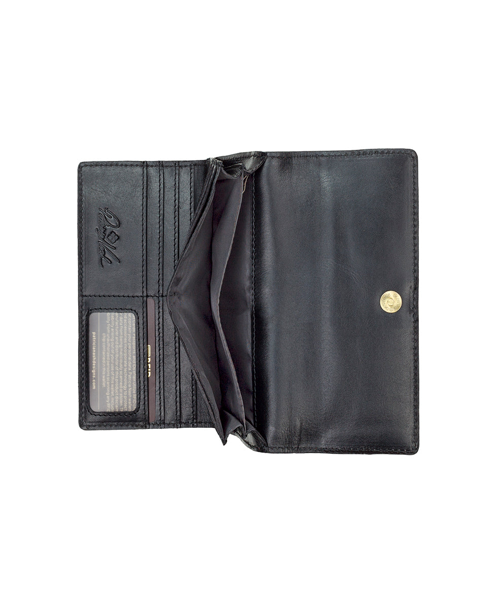 Female - Bosa Wallet - Colorblock - black/british tan/tan - by Patricia Nash - View 4 of 4