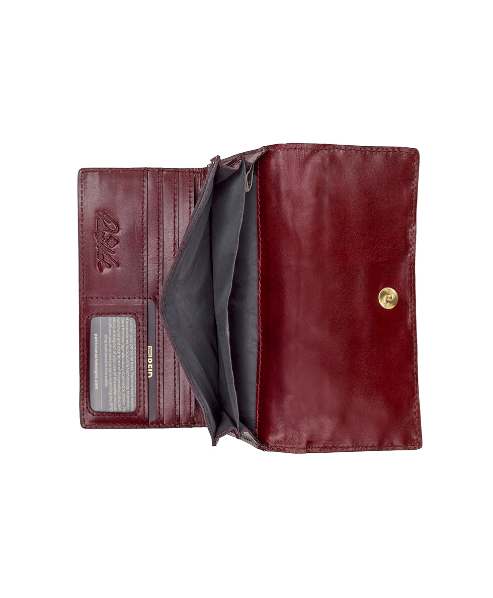 Female - Bosa Wallet - Classic Tooled - oxblood - by Patricia Nash - View 4 of 4