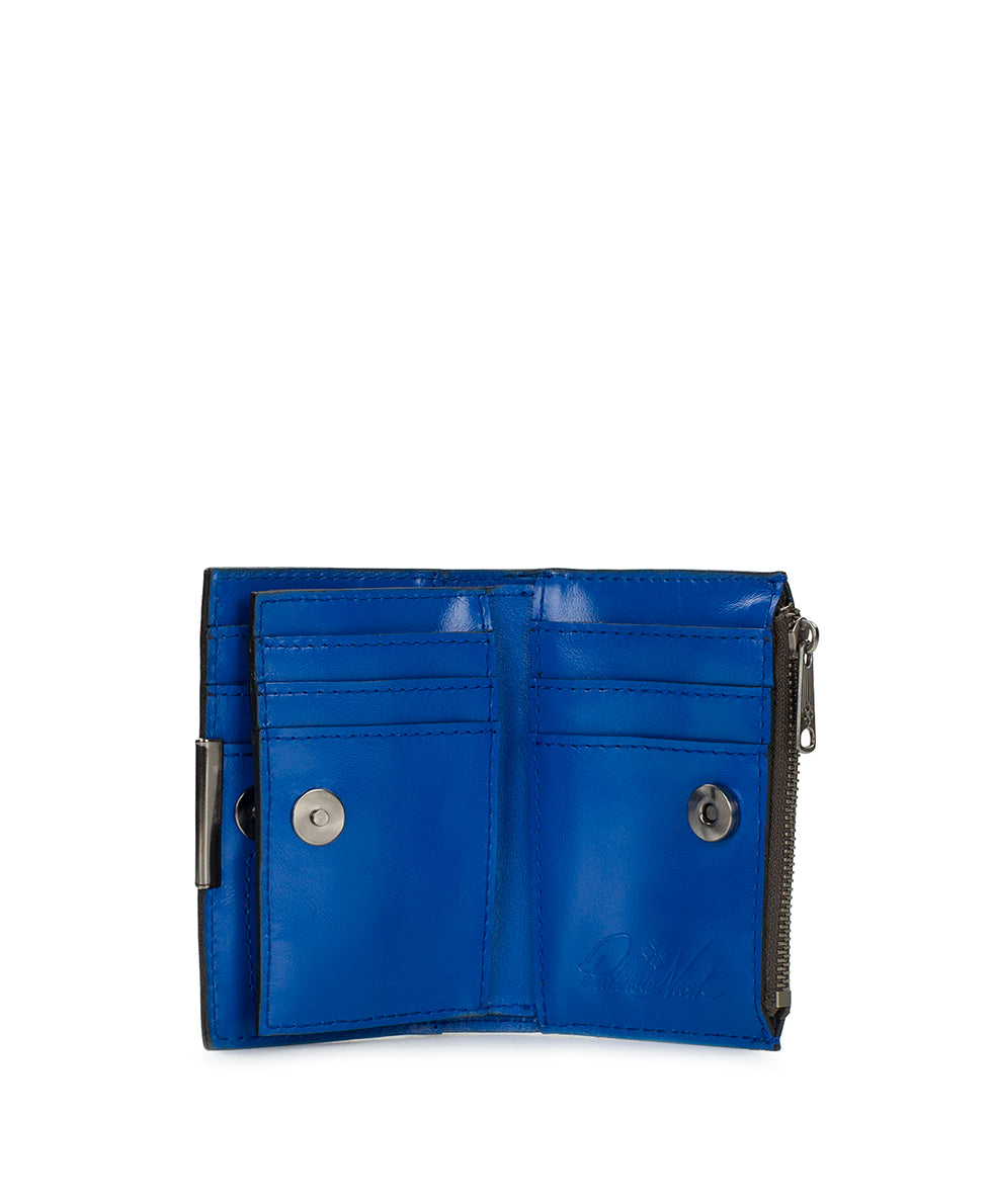 Female - Busalla Wallet - Vintage Distressed - cornflower - by Patricia Nash - View 11 of 14