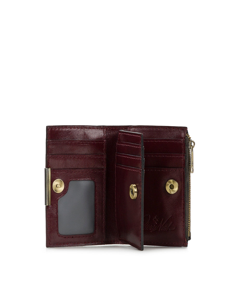 Female - Busalla Wallet - Vintage Distressed Leather - oxblood - by Patricia Nash - View 3 of 5