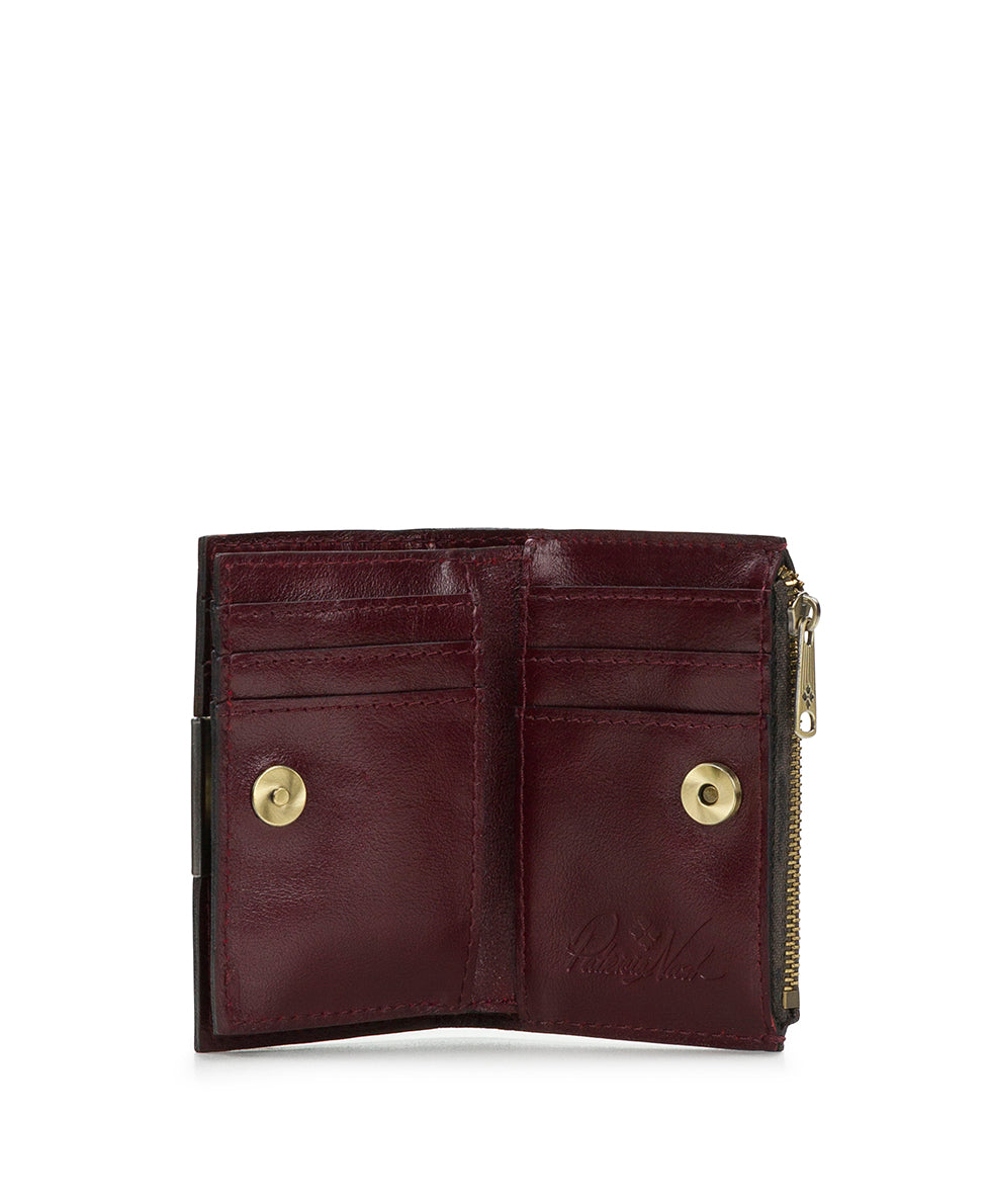 Female - Busalla Wallet - Vintage Distressed Leather - oxblood - by Patricia Nash - View 4 of 5