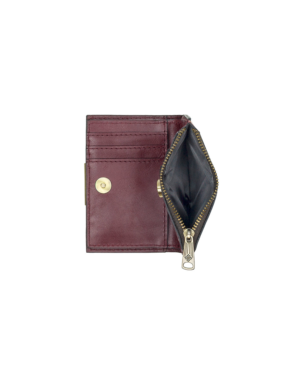 Female - Busalla Wallet | Vintage Distressed  | Oxblood - tree of life - by Patricia Nash - View 5 of 5