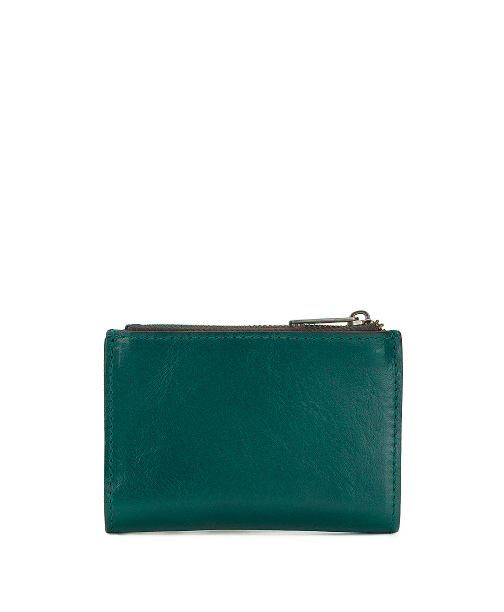 Female - Busalla Wallet - Vintage Distressed Leather - spruce - by Patricia Nash - View 2 of 5