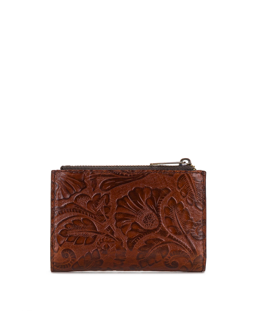 Female - Busalla Wallet | Brazillian Supple Tooled | Cognac - cognac - by Patricia Nash - View 2 of 5