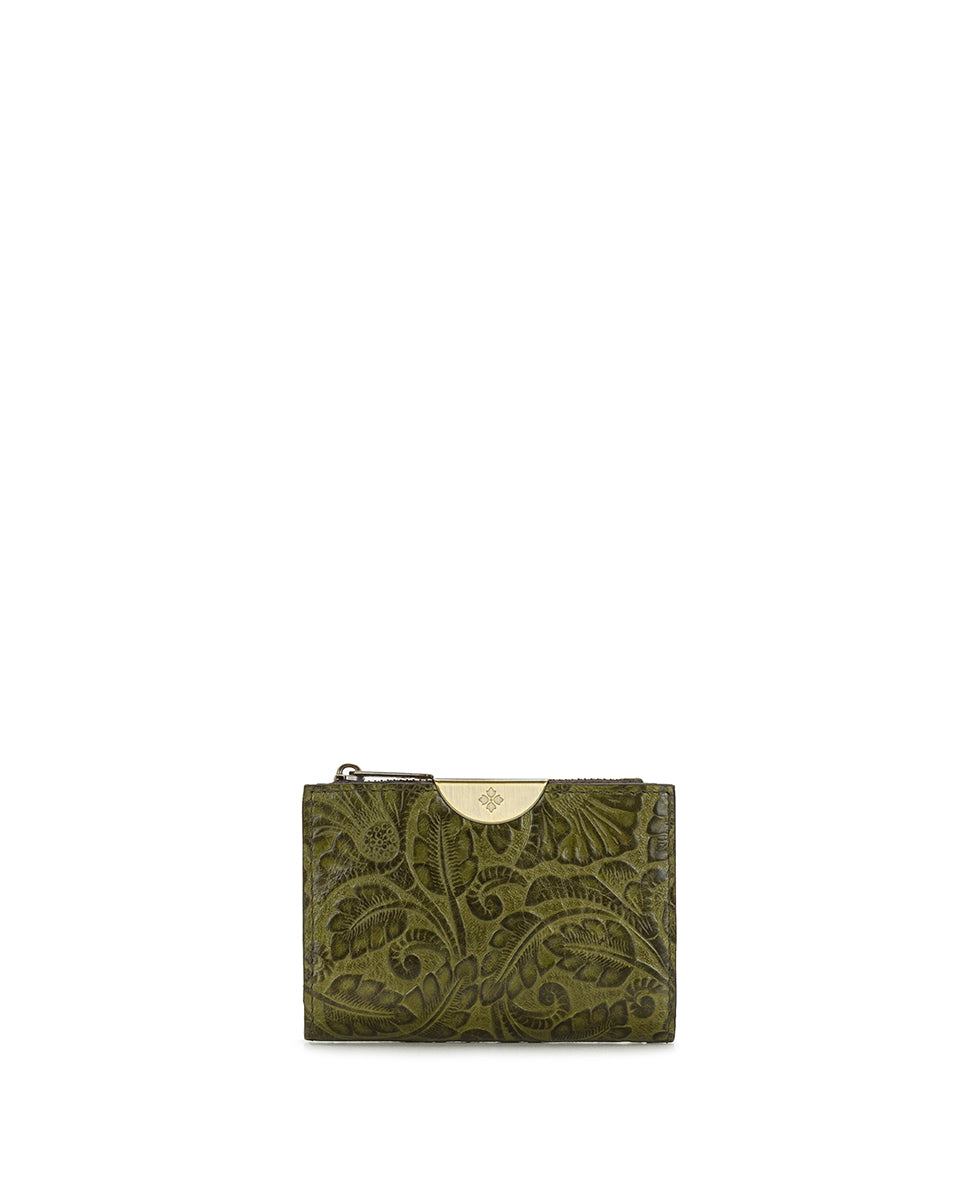 Female - Busalla Wallet | Brazilian Supple Tooled | Olive - olive - by Patricia Nash - View 1 of 5