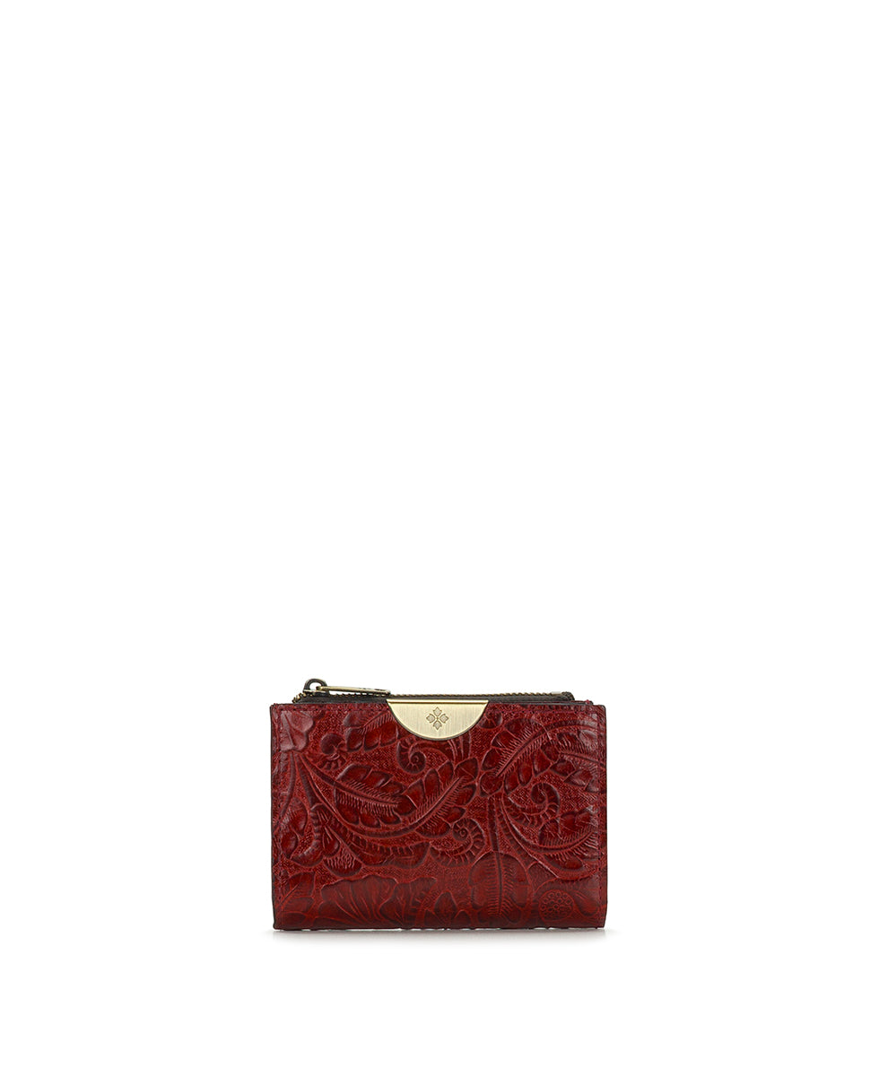 Female - Busalla Wallet | Brazilian Supple Tooled | Red - red - by Patricia Nash - View 1 of 5