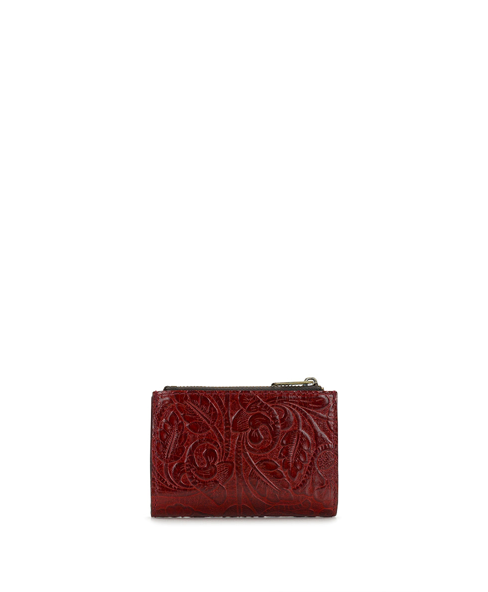 Female - Busalla Wallet | Brazilian Supple Tooled | Red - red - by Patricia Nash - View 2 of 5