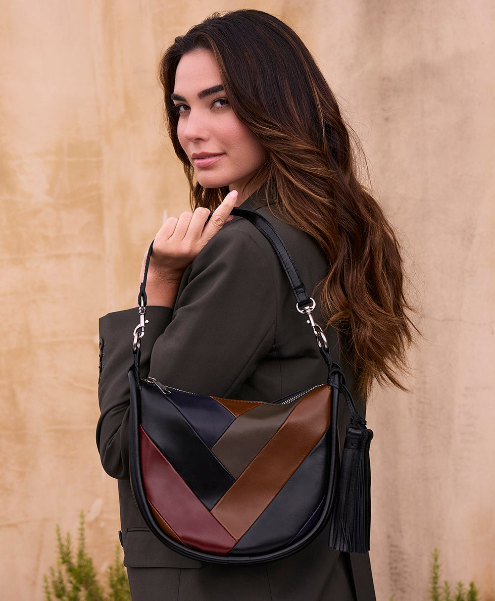 Female - Calanna Hobo - Retro Colorblock - black - by Patricia Nash - View 5 of 5