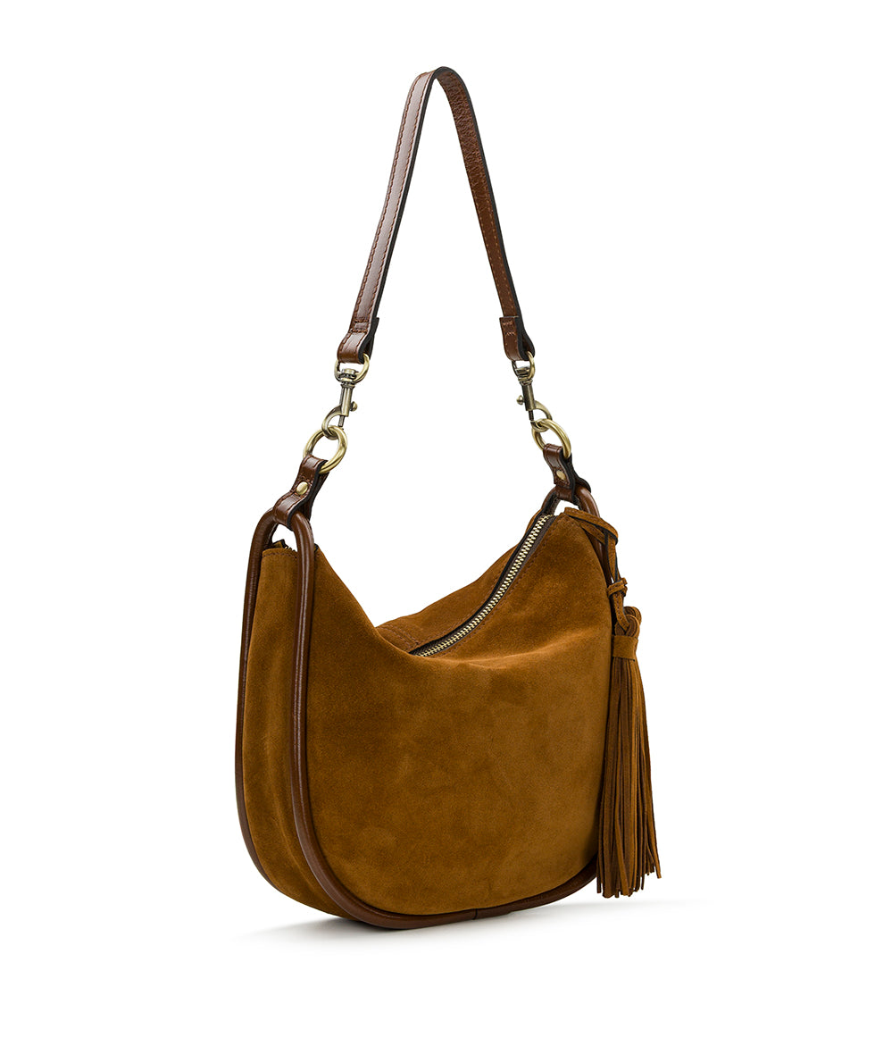 brown leather hobo backpack Calanna Hobo