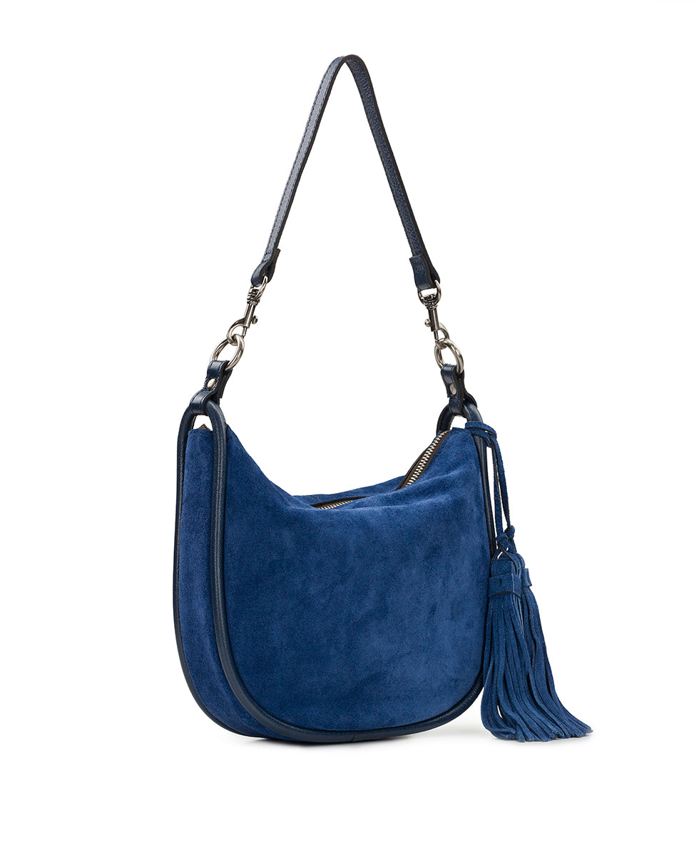 Female - Calanna Hobo - Suede Leather - denim blue - by Patricia Nash - View 3 of 4