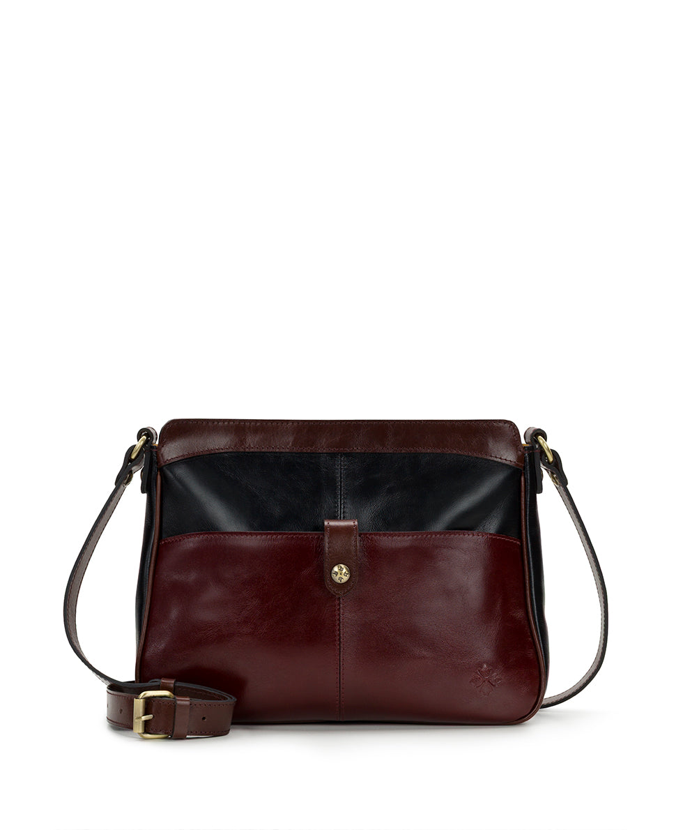 Female - Carini Crossbody - Colorblock - oxblood/british tan/black - by Patricia Nash - View 1 of 6