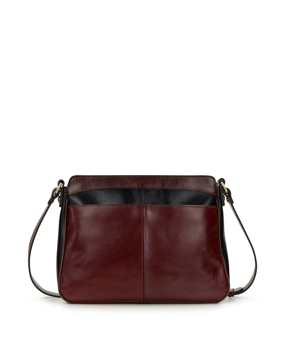 Female - Carini Crossbody - Colorblock - oxblood/british tan/black - by Patricia Nash - View 2 of 6