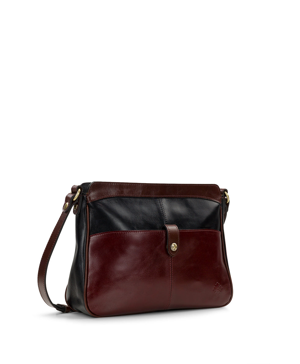 Female - Carini Crossbody - Colorblock - oxblood/british tan/black - by Patricia Nash - View 3 of 6