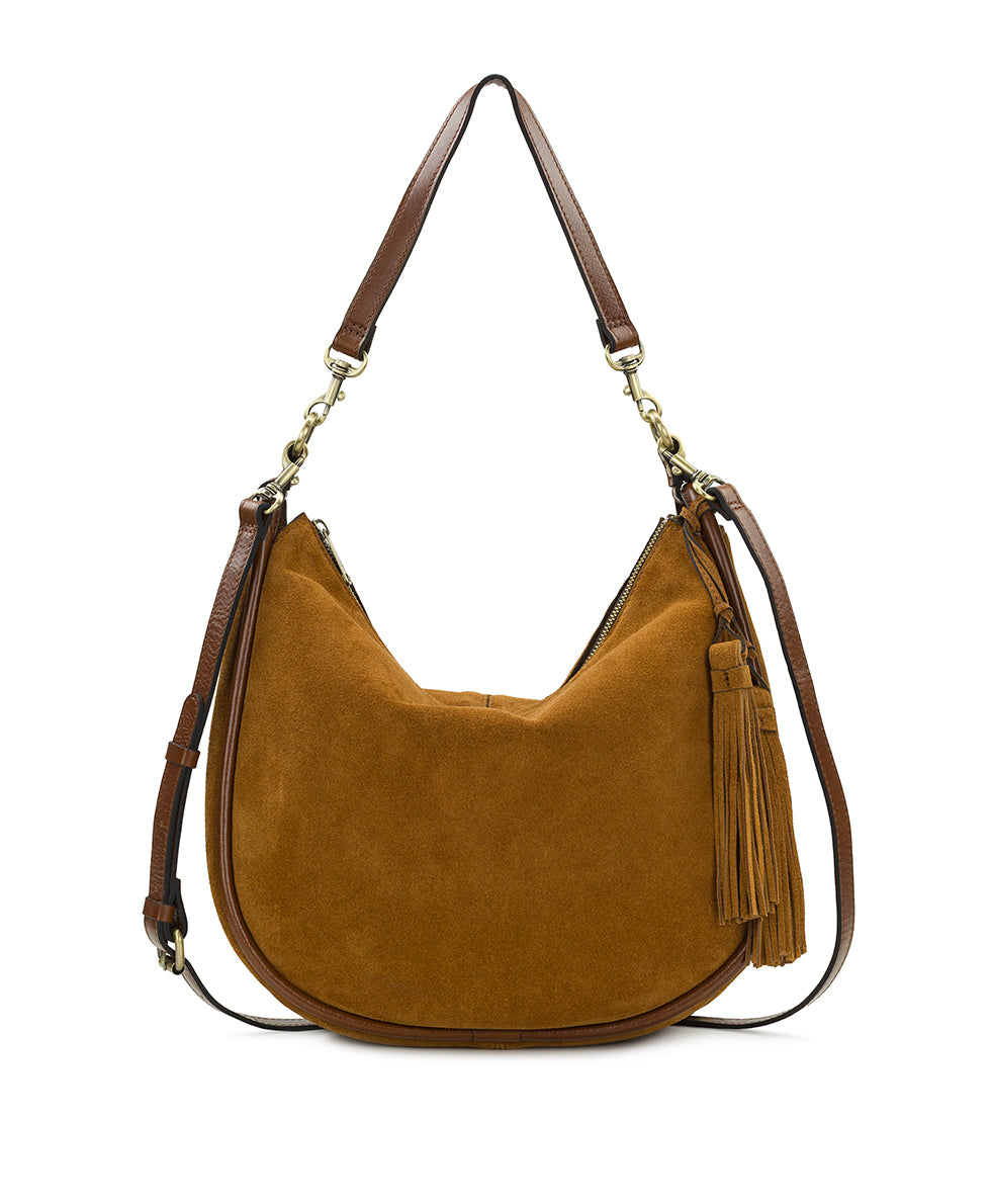 Female - Chiavari Hobo - Suede - cognac - by Patricia Nash - View 5 of 10