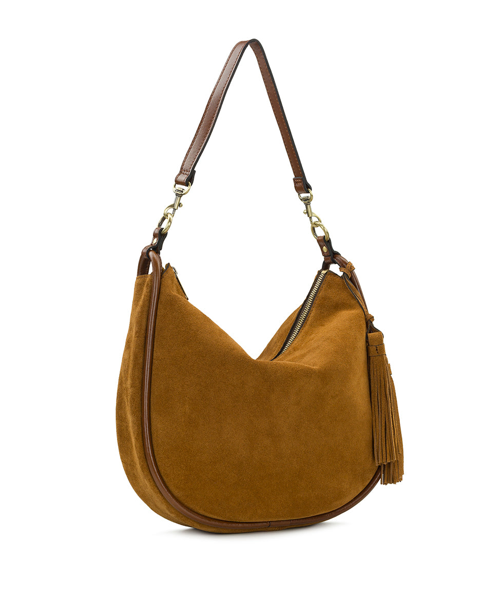 Female - Chiavari Hobo - Suede - cognac - by Patricia Nash - View 7 of 10