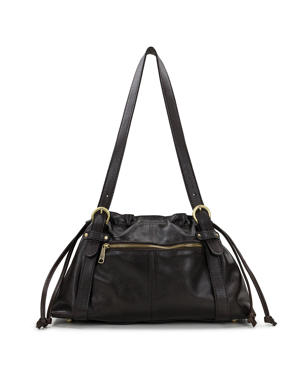 Female - Cona Satchel - Rugged Natural Grain Leather - chocolate - by Patricia Nash - View 2 of 4