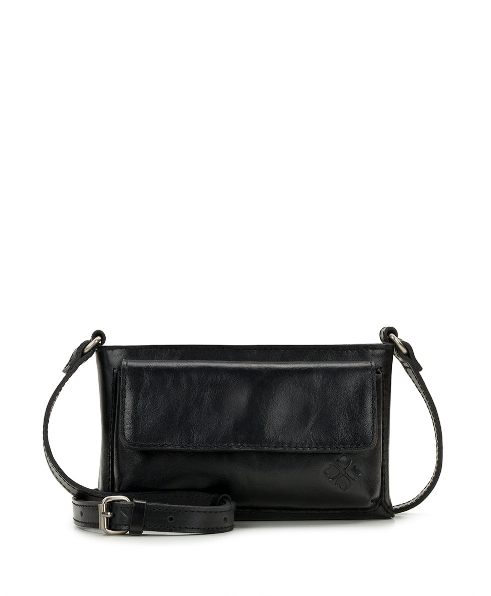 Female - Dovera Crossbody - Vintage Distressed Leather - black - by Patricia Nash - View 1 of 4