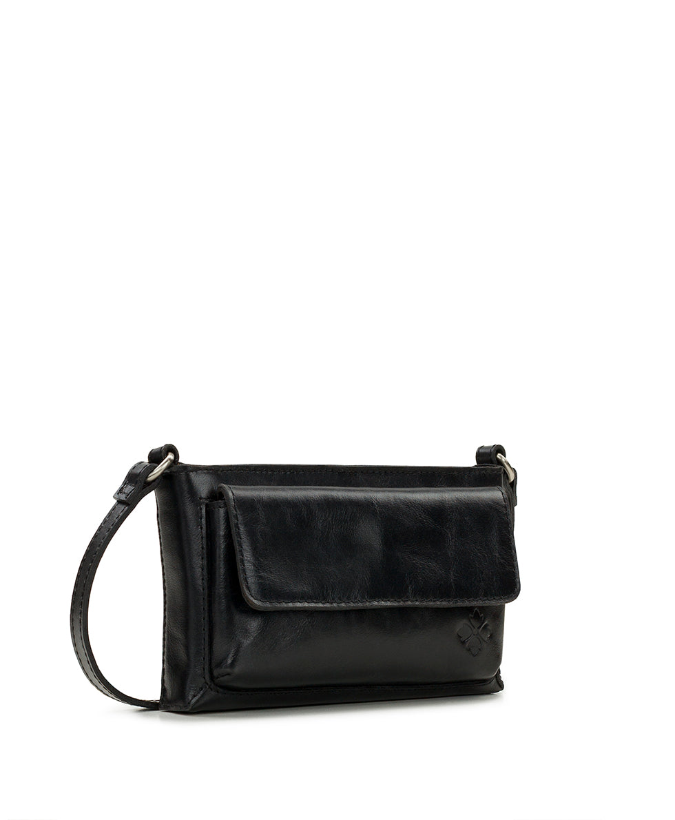 Female - Dovera Crossbody - Vintage Distressed Leather - black - by Patricia Nash - View 3 of 4