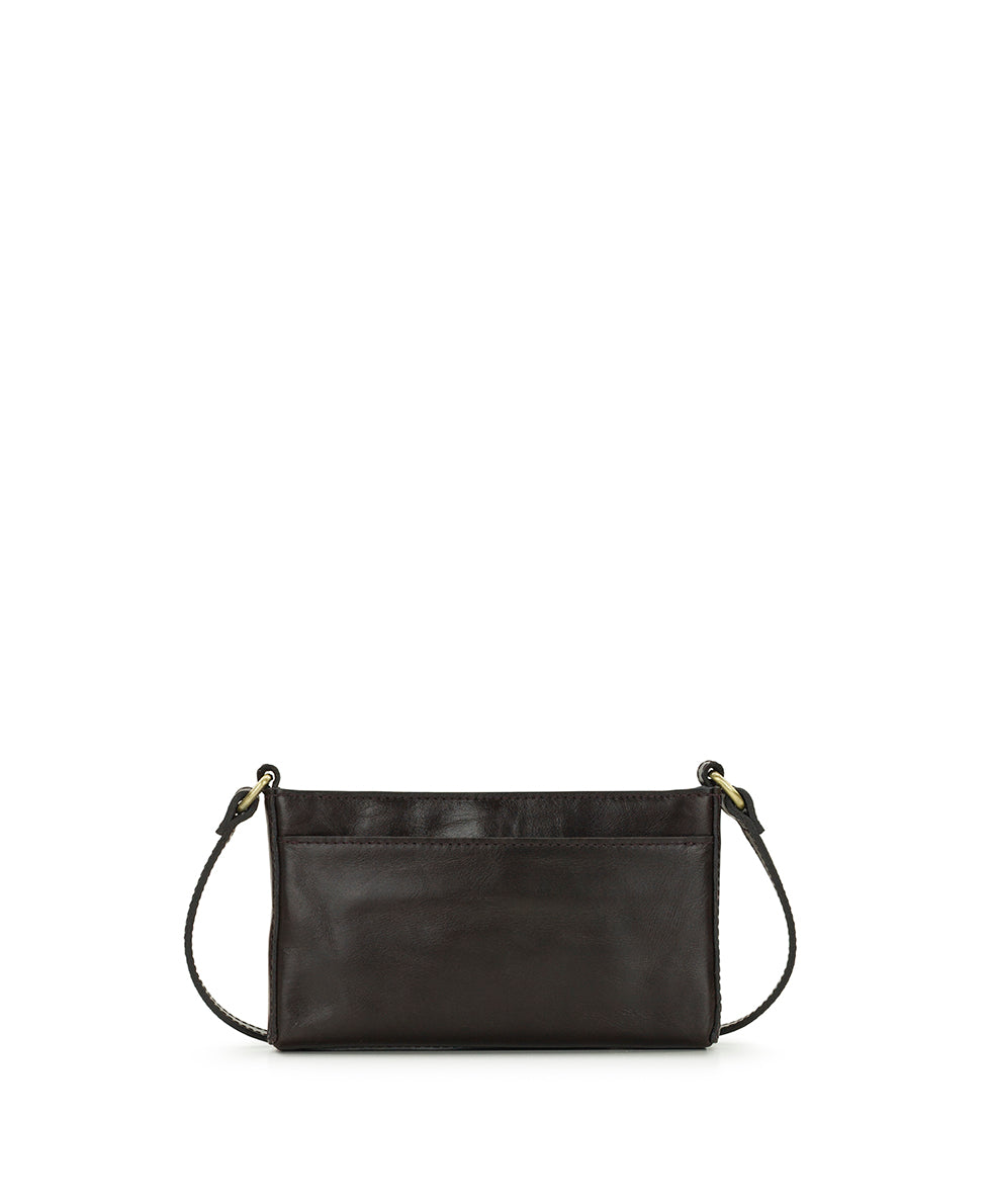 Female - Dovera Crossbody| Vintage Distressed | Chocolate - black - by Patricia Nash - View 2 of 4