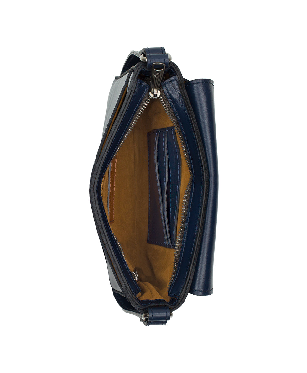 Female - Dovera Crossbody - Vintage Distressed Leather - black - by Patricia Nash - View 12 of 15