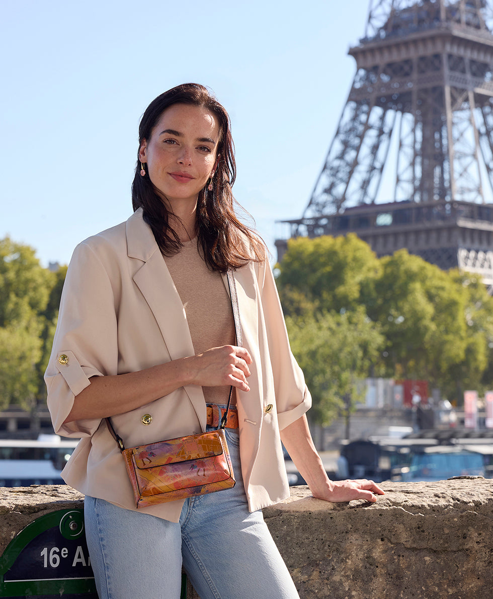 Female - Dovera Crossbody - Paris Map - paris map - by Patricia Nash - View 4 of 5
