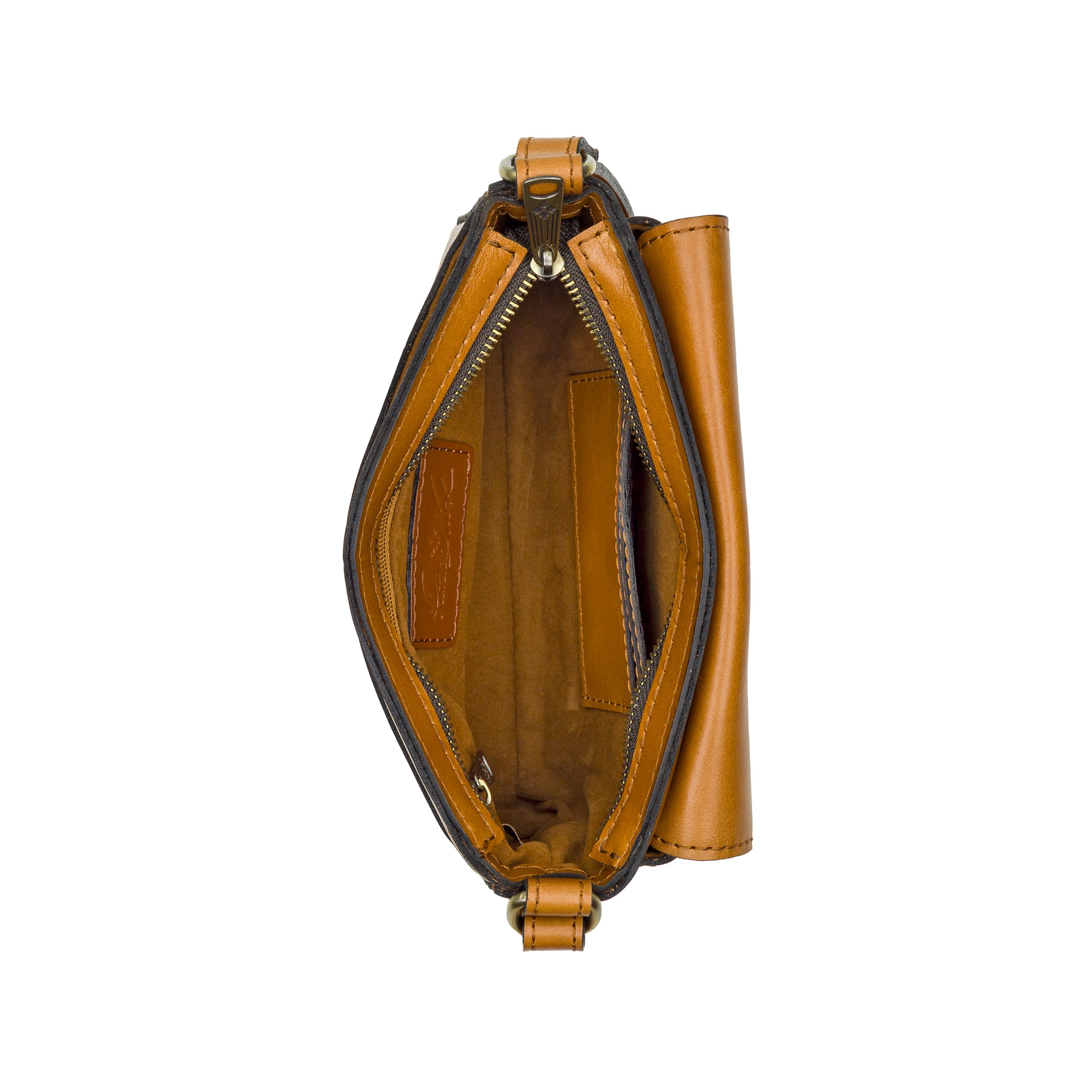 Female - Dovera Crossbody - Vintage Glazed Leather - light tan - by Patricia Nash - View 4 of 4