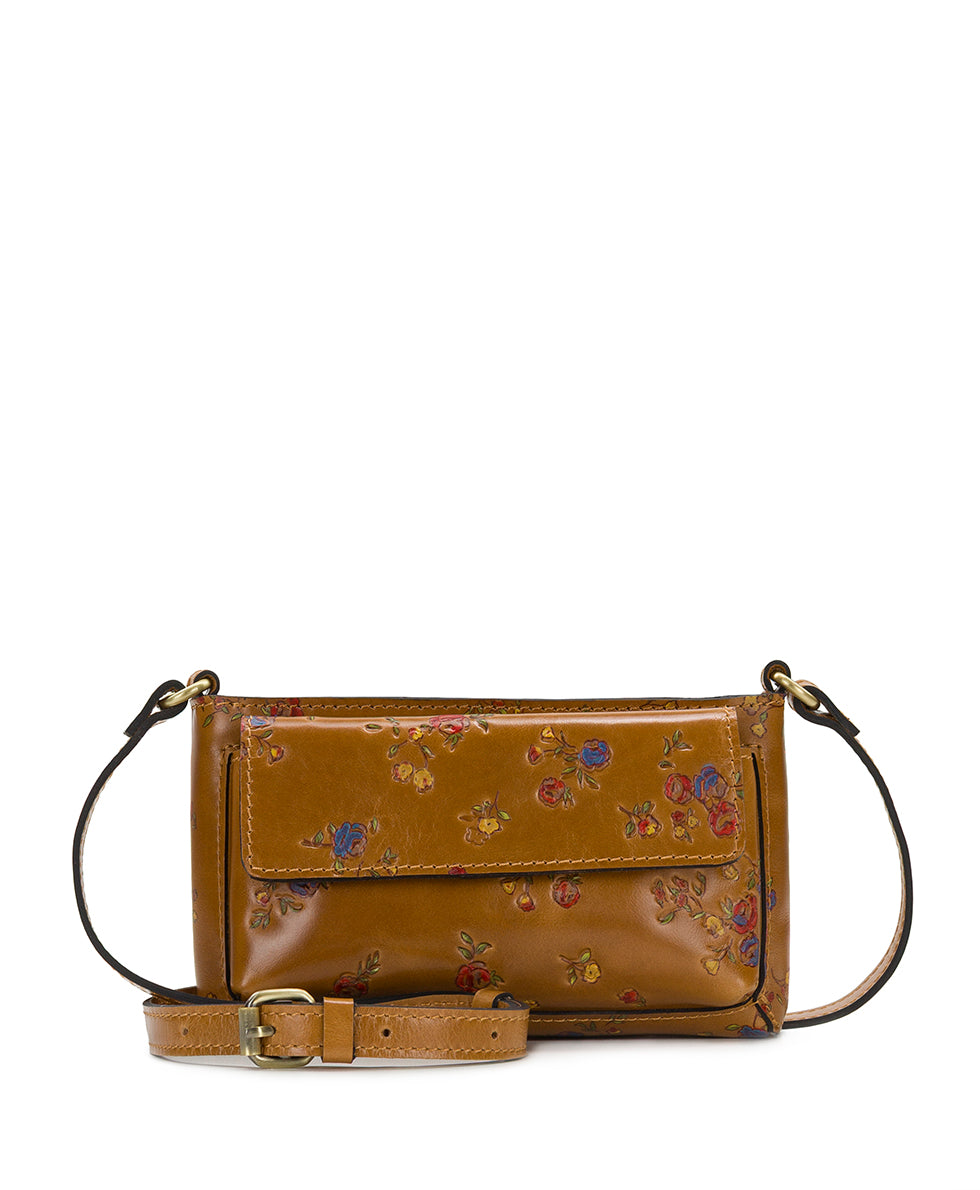 Female - Dovera Crossbody - Fleur de Jardin Embossed - light tan - by Patricia Nash - View 1 of 7