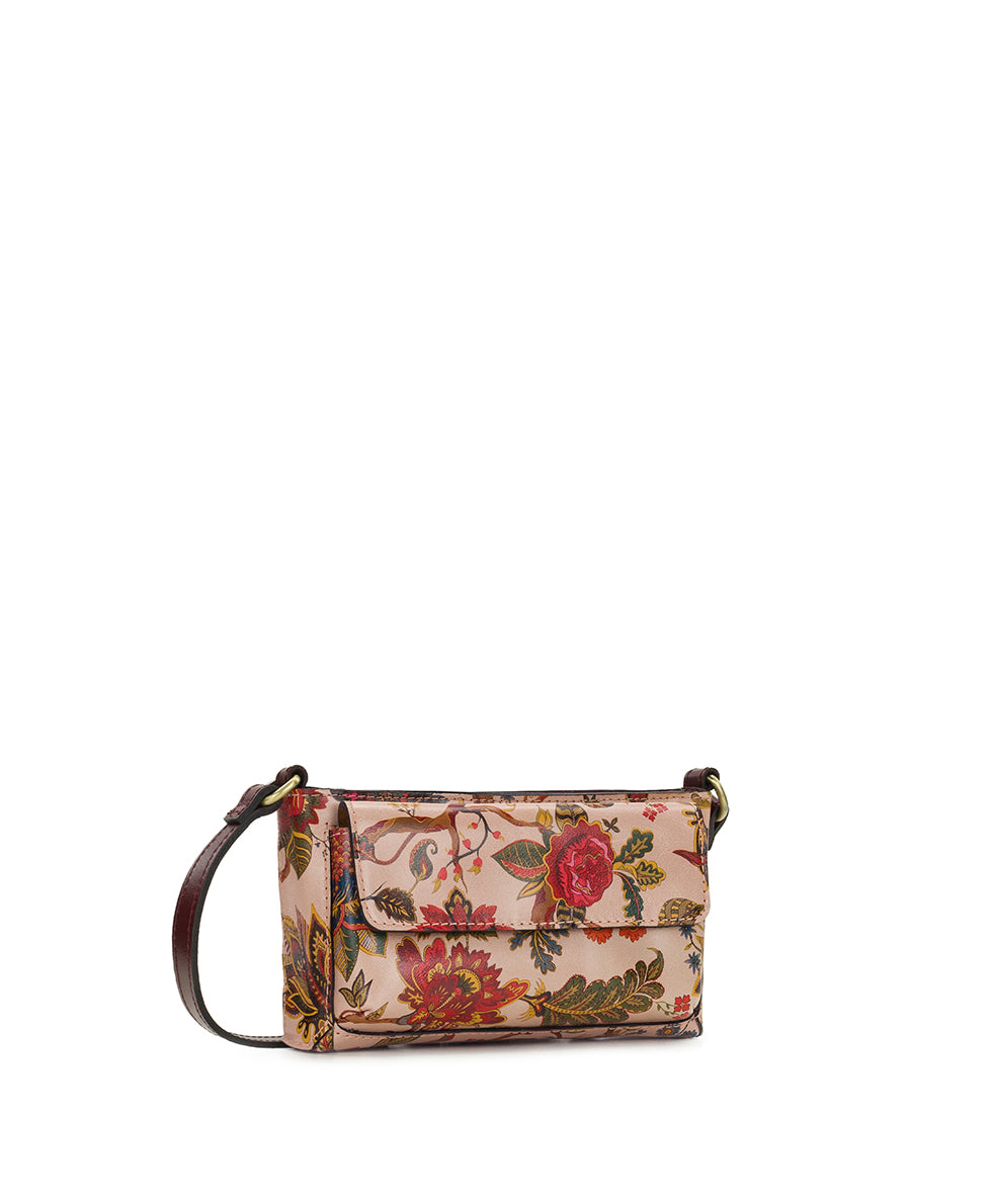 Female - Dovera Crossbody | Danish Floral Tapestry  | Danish Floral Tapestry - tree of life - by Patricia Nash - View 4 of 5