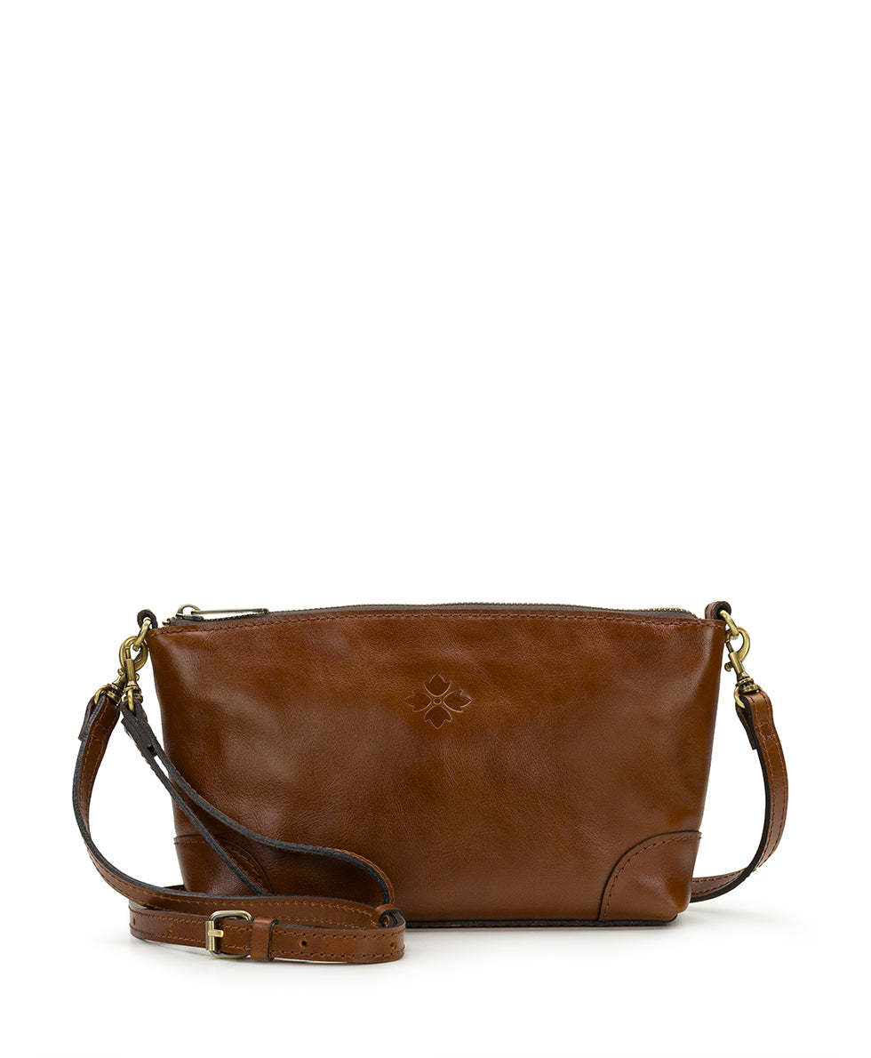 Female - Maletto Wristlet Crossbody - Vintage Distressed Leather - mushroom - by Patricia Nash - View 5 of 20