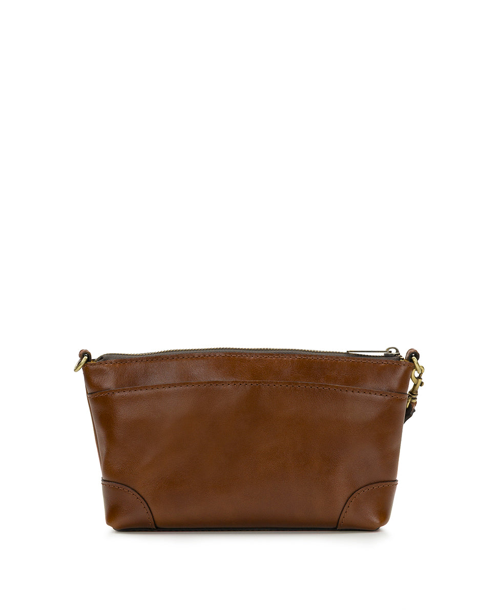Female - Maletto Wristlet Crossbody - Vintage Distressed Leather - mushroom - by Patricia Nash - View 6 of 20