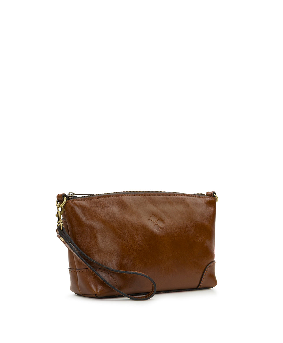 Female - Maletto Wristlet Crossbody - Vintage Distressed Leather - mushroom - by Patricia Nash - View 7 of 20
