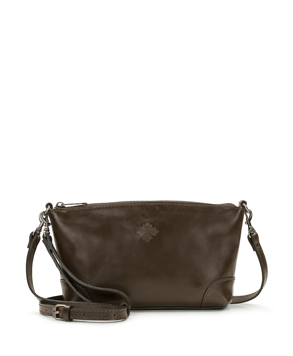 Female - Maletto Wristlet Crossbody - Vintage Distressed Leather - mushroom - by Patricia Nash - View 1 of 4